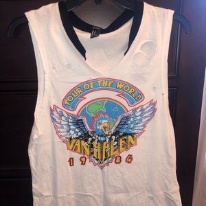 Van Halen 1984 Tour of the World Distressed Top